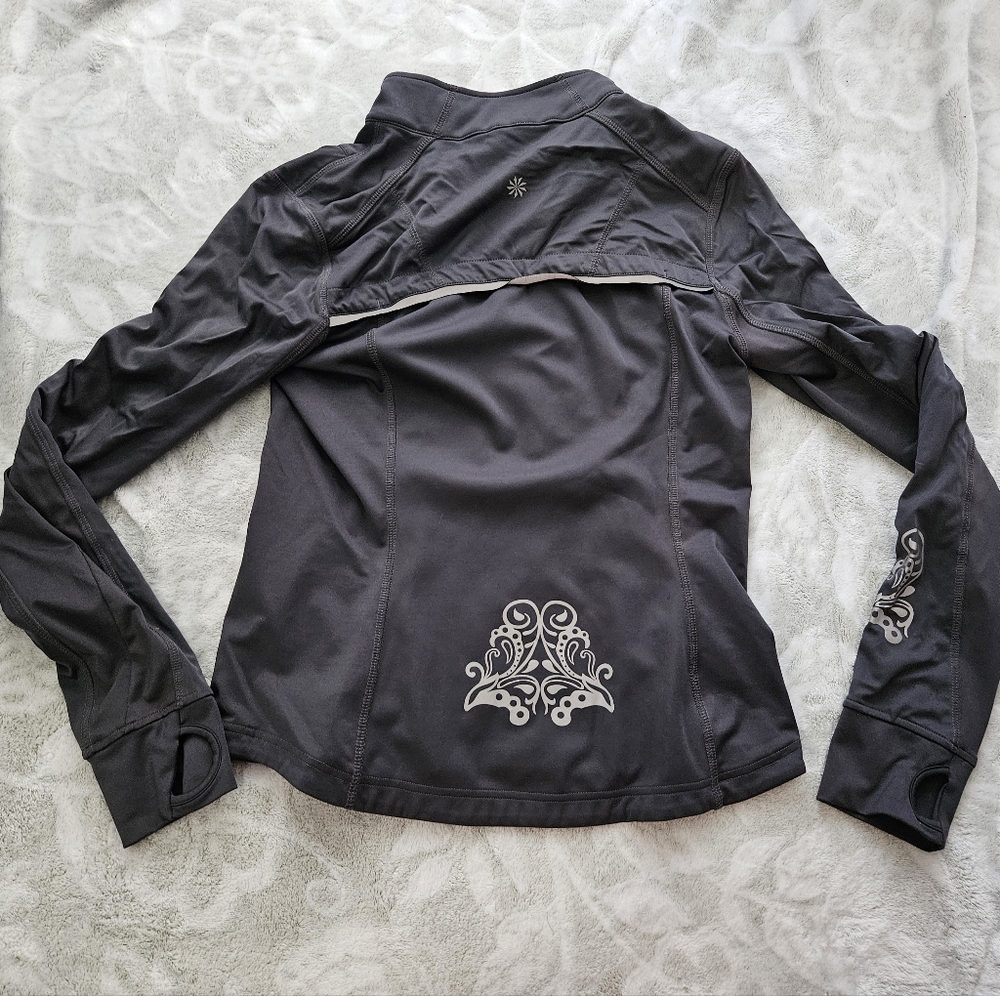 Athleta Black Utility Jacket With Red Accents - image 2